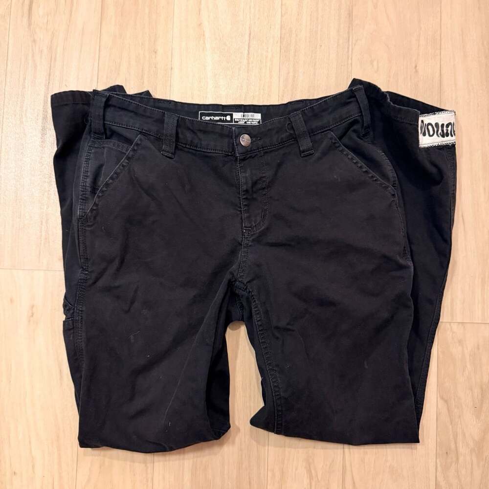 Carhartt Loose Fit Cargo Pants Size 4 Short Black Utility